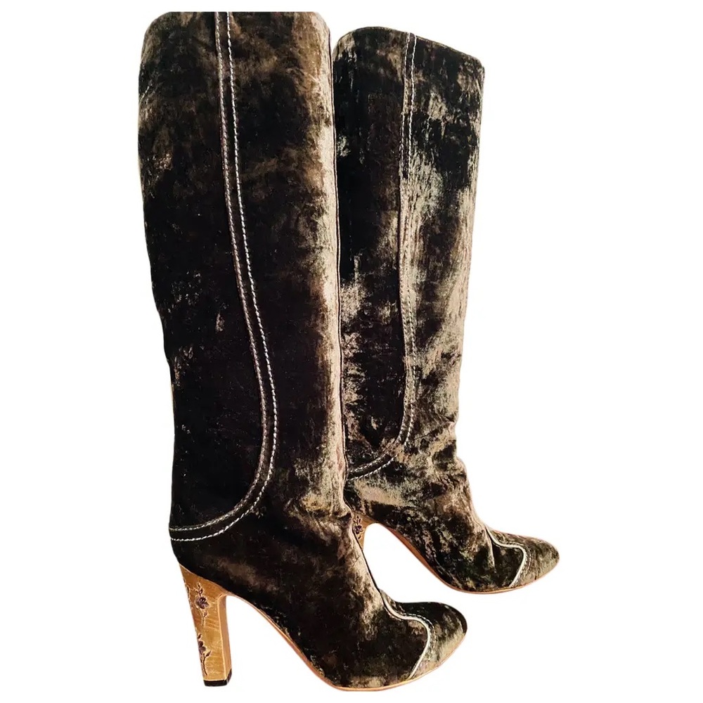 Bottega Veneta Velvet Knee-High Boots